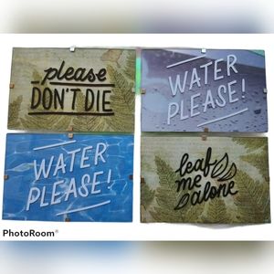 Plant Signs Set of 4